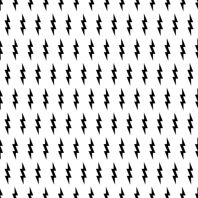 Infinite Hue: "Bolts" pattern available in hundreds of different colors. The Black & White image of the design.