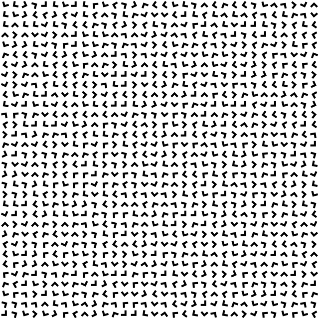 Infinite Hue: "Caret" pattern available in hundreds of different colors. The Black & White image of the design.