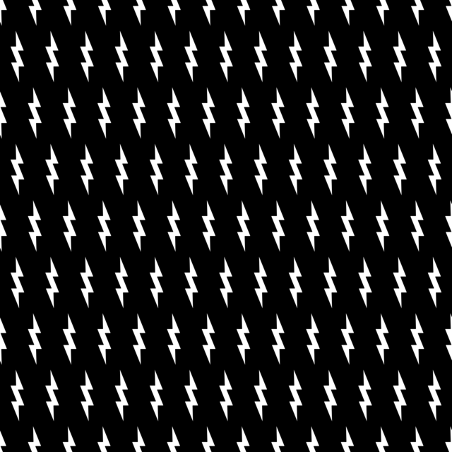 Infinite Hue: "Colorful Bolts" pattern available in hundreds of different colors. The Black & White image of the design.