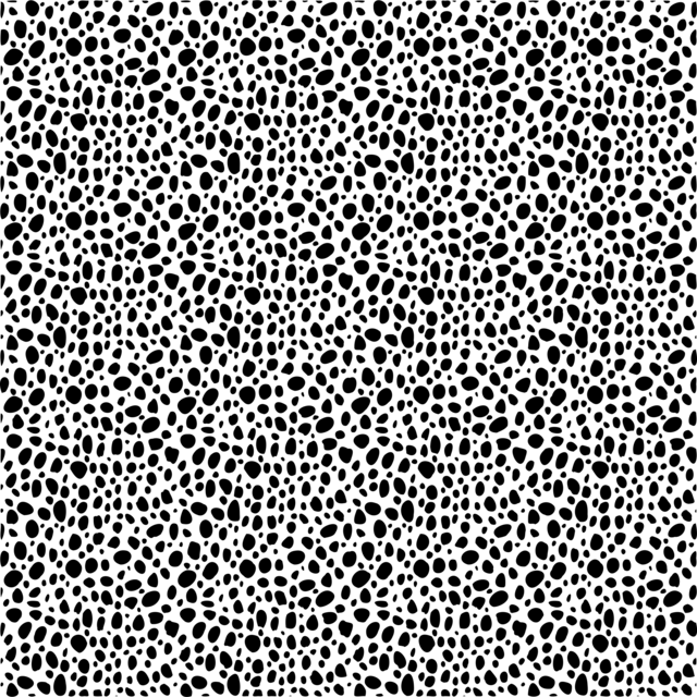 Infinite Hue: "Dalmatian" pattern available in hundreds of different colors. The Black & White image of the design.