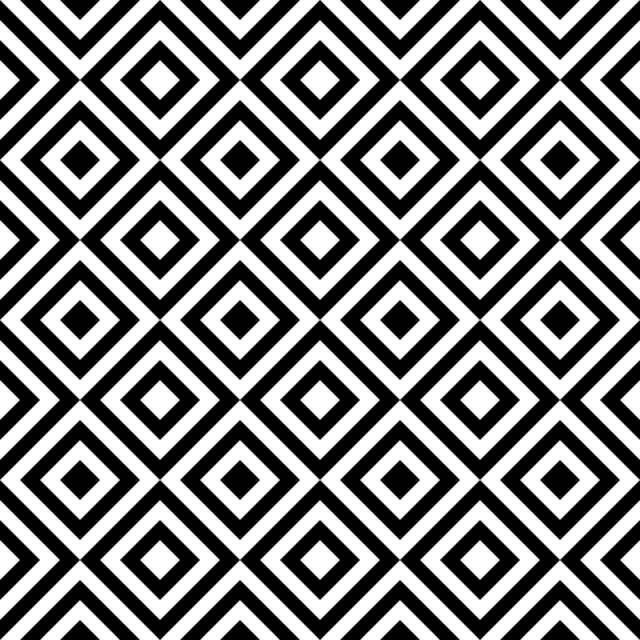Infinite Hue: "Diamonds" pattern available in hundreds of different colors. The Black & White image of the design.