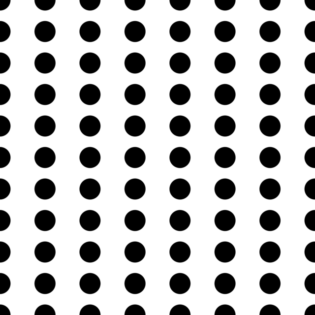 Infinite Hue: "Dots" pattern available in hundreds of different colors. The Black & White image of the design.