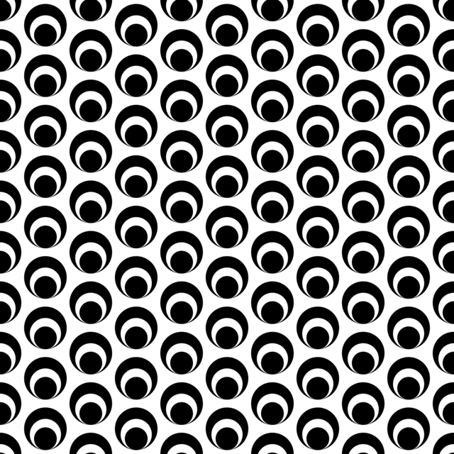 Infinite Hue: "Eyelet" pattern available in hundreds of different colors. The Black & White image of the design.