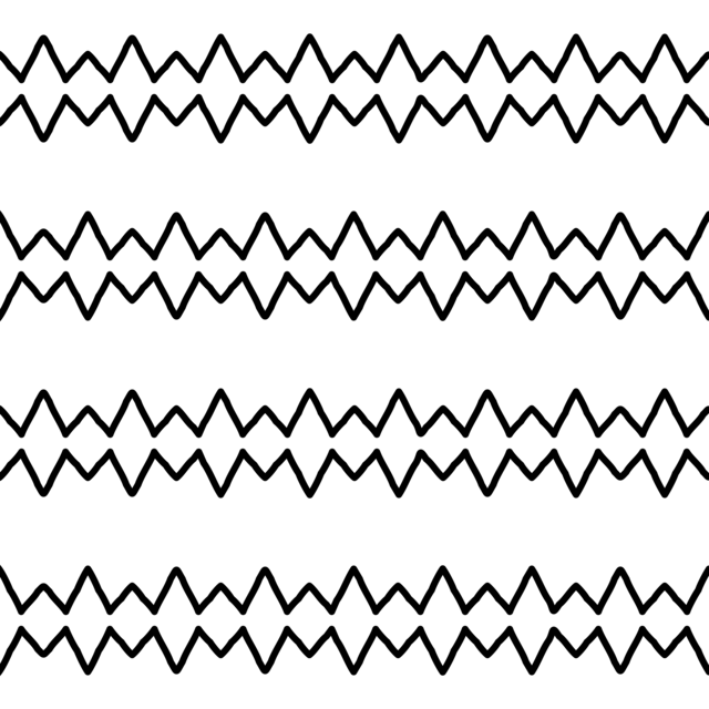 Infinite Hue: "Mountainscape" pattern available in hundreds of different colors. The Black & White image of the design.