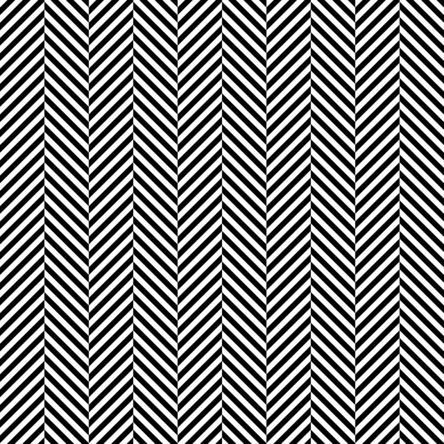 Infinite Hue: "Moving Stripes" pattern available in hundreds of different colors. The Black & White image of the design.