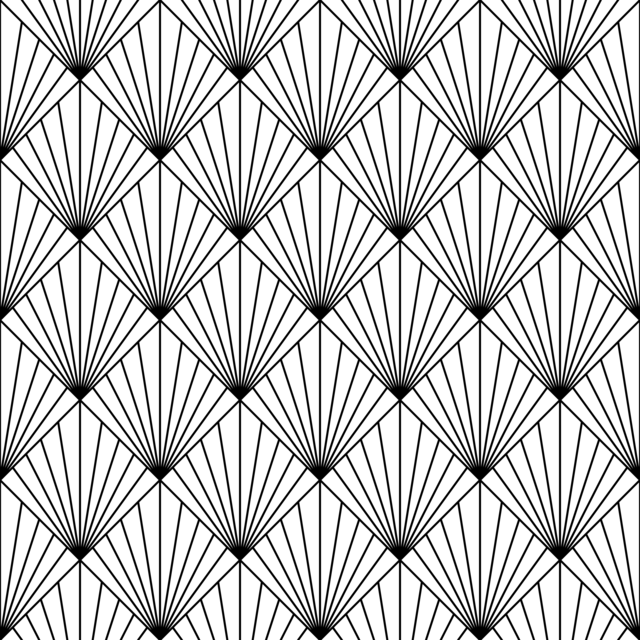 Infinite Hue: "Palms" pattern available in hundreds of different colors. The Black & White image of the design.