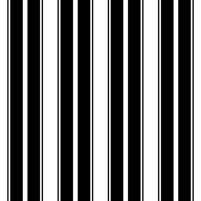 Infinite Hue: "Picnic Stripes" pattern available in hundreds of different colors. The Black & White image of the design.
