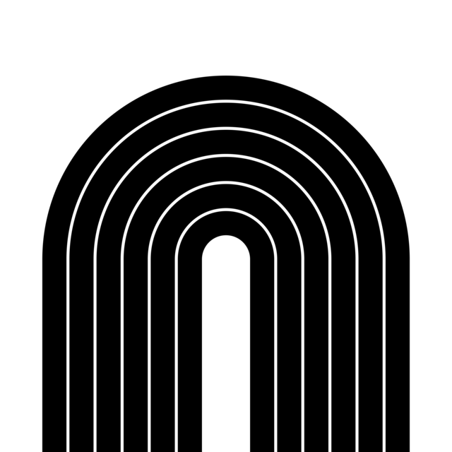 Infinite Hue: "Rainbow" pattern available in hundreds of different colors. The Black & White image of the design.