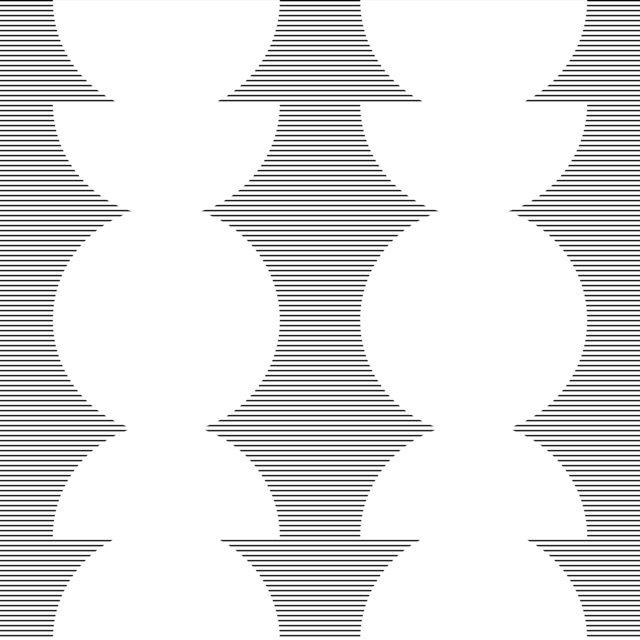 Infinite Hue: "Todem" pattern available in hundreds of different colors. The Black & White image of the design.